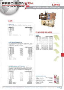 Light Maintenance Kit - Viton, Ulvac, VS Series, Part# 2401LMKV1