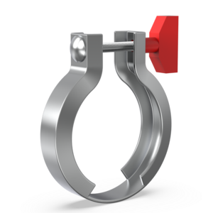 Clamping Ring - St St NW32/40 (red wing nut), C10516401 Clamping Ring - St St NW32/40 (red wing nut), C10516401